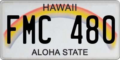 HI license plate FMC480