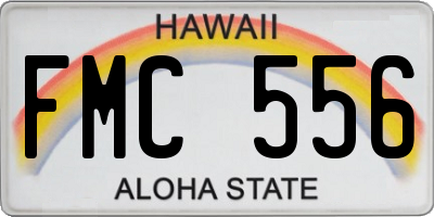 HI license plate FMC556