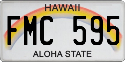 HI license plate FMC595