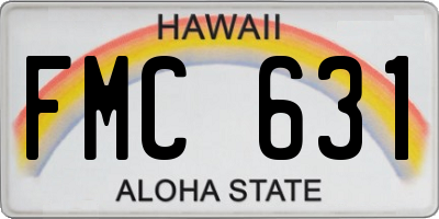 HI license plate FMC631
