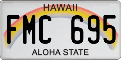 HI license plate FMC695