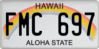 HI license plate FMC697
