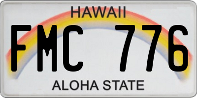 HI license plate FMC776