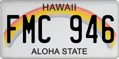 HI license plate FMC946