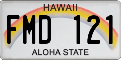 HI license plate FMD121