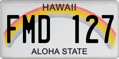 HI license plate FMD127