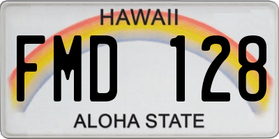 HI license plate FMD128