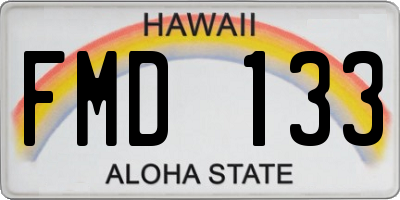 HI license plate FMD133