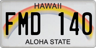 HI license plate FMD140