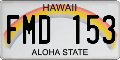 HI license plate FMD153