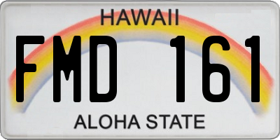 HI license plate FMD161