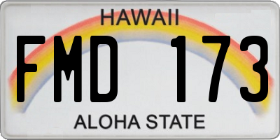 HI license plate FMD173