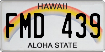 HI license plate FMD439