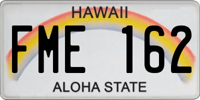HI license plate FME162