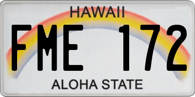 HI license plate FME172