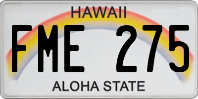 HI license plate FME275