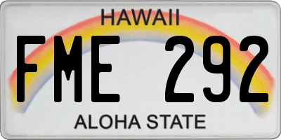 HI license plate FME292