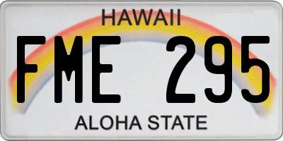 HI license plate FME295