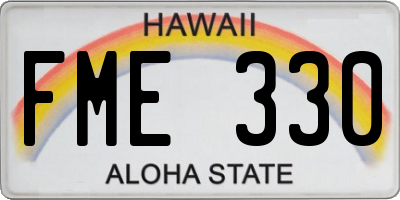 HI license plate FME330