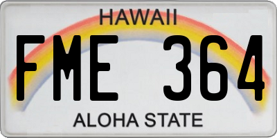 HI license plate FME364