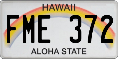 HI license plate FME372