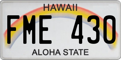 HI license plate FME430