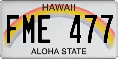 HI license plate FME477