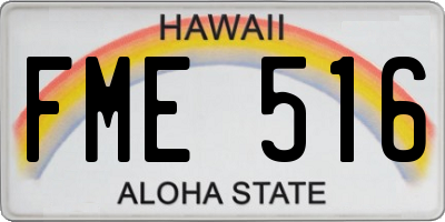 HI license plate FME516