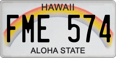 HI license plate FME574