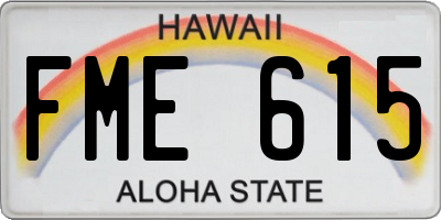 HI license plate FME615