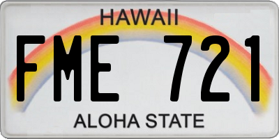 HI license plate FME721
