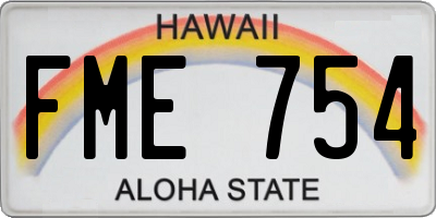 HI license plate FME754
