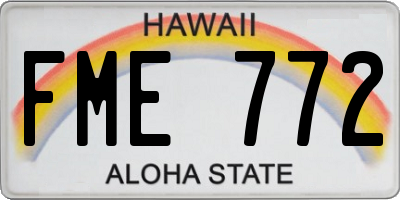 HI license plate FME772