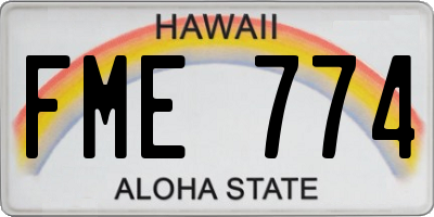 HI license plate FME774