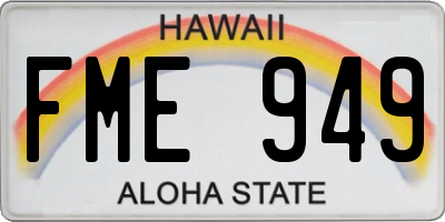 HI license plate FME949