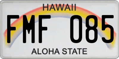 HI license plate FMF085