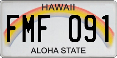 HI license plate FMF091