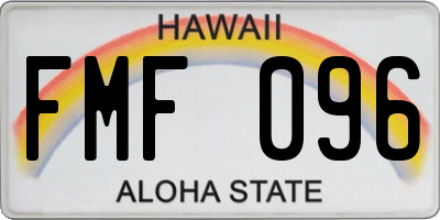 HI license plate FMF096