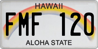 HI license plate FMF120