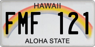 HI license plate FMF121