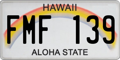 HI license plate FMF139