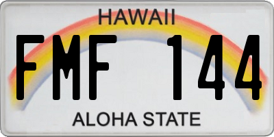 HI license plate FMF144
