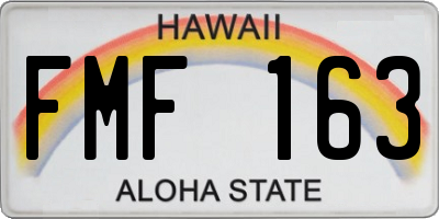 HI license plate FMF163