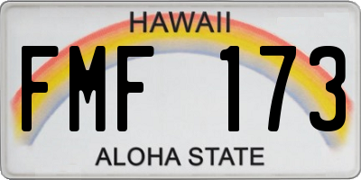 HI license plate FMF173