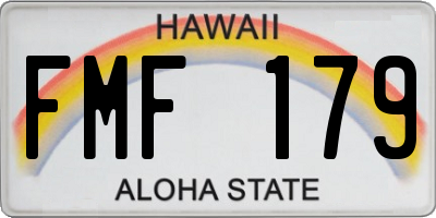 HI license plate FMF179