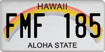 HI license plate FMF185