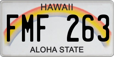 HI license plate FMF263