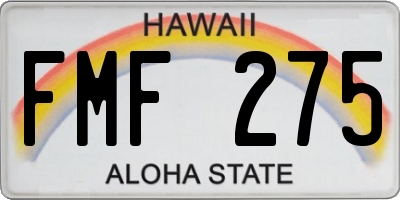 HI license plate FMF275