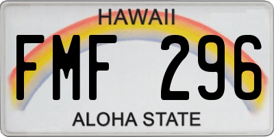 HI license plate FMF296