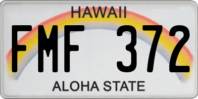 HI license plate FMF372